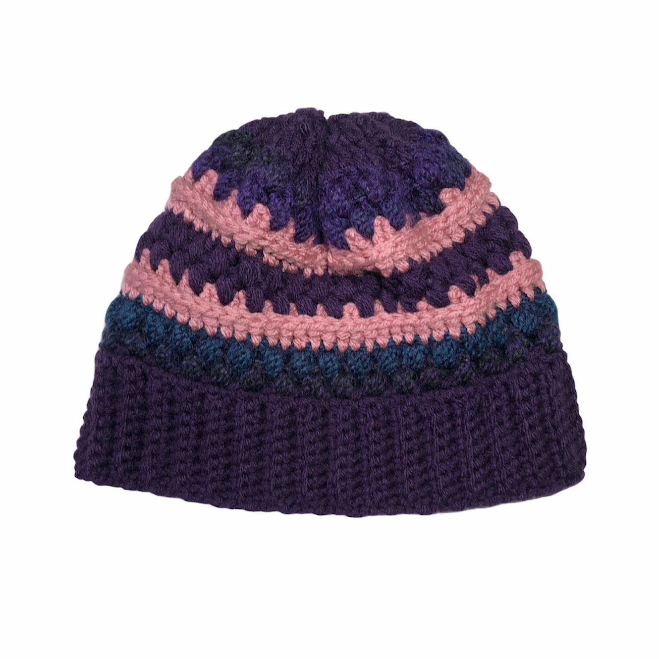 Nikita Naomi Handmade Purple Crochet Beanie