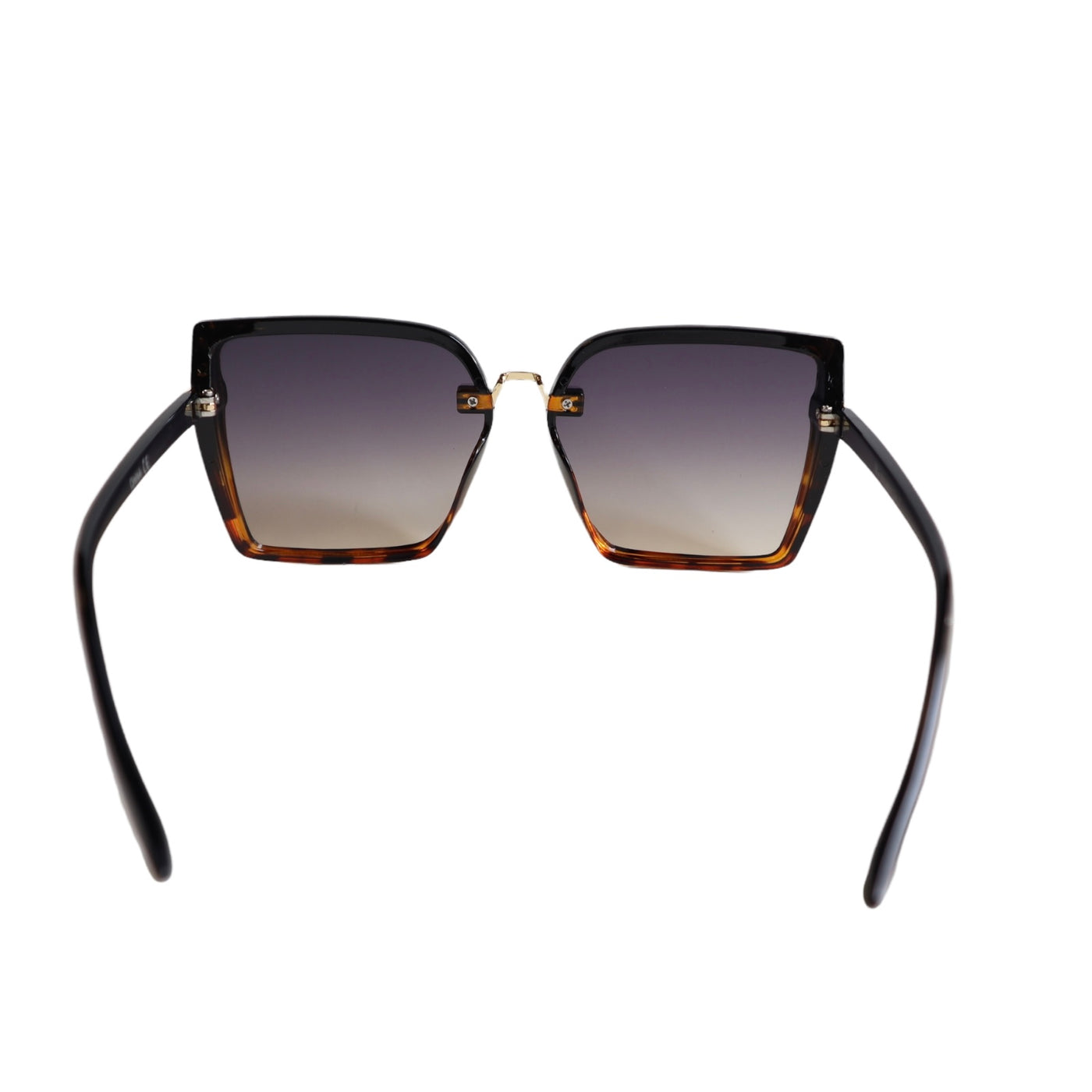 VG Luxury Collection BLACK Animal Print Square Frames w BLACK Lens Sunglasses