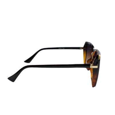 VG Luxury Collection BLACK Animal Print Square Frames w BLACK Lens Sunglasses
