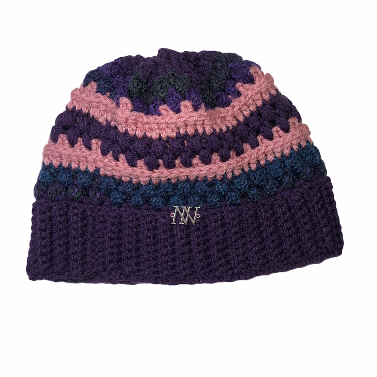 Nikita Naomi Handmade Purple Crochet Beanie