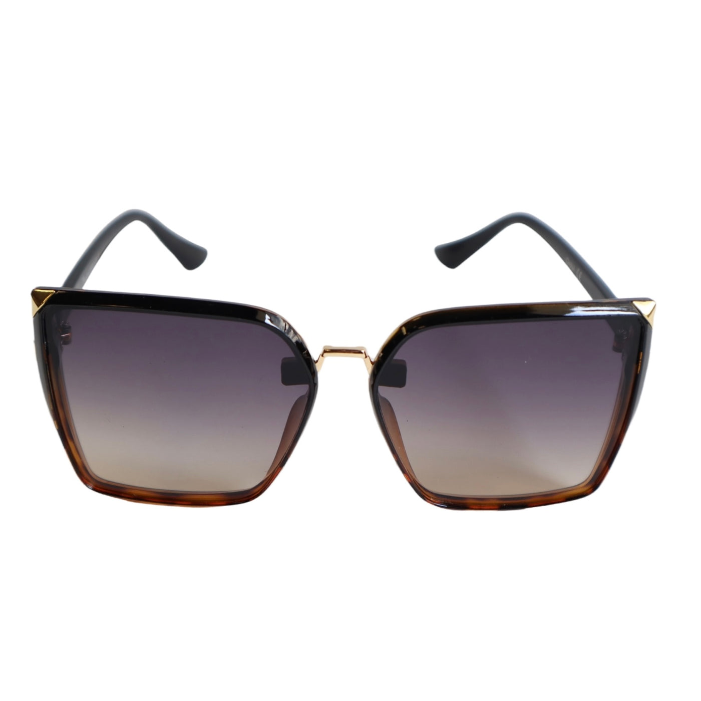 VG Luxury Collection BLACK Animal Print Square Frames w BLACK Lens Sunglasses