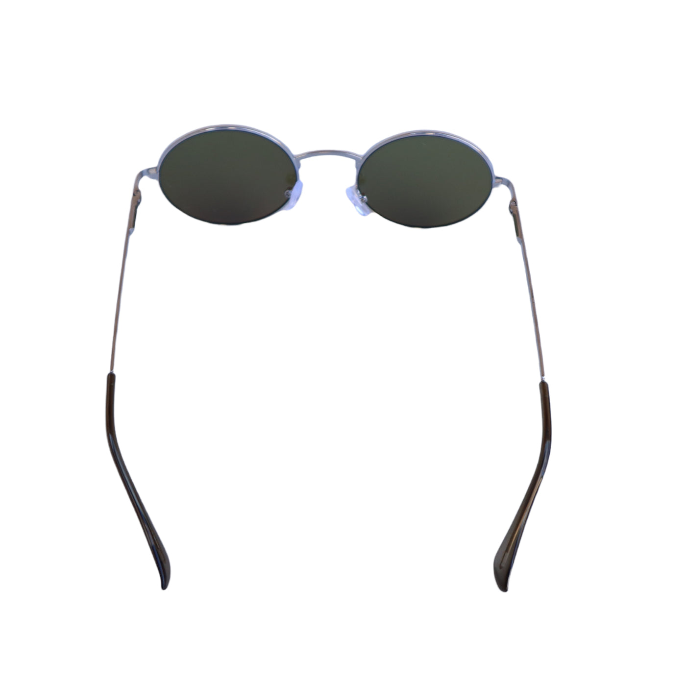 EyeDentification Circular All Metal Frame Sunglasses w/ Reflective OIL COLOR Lens