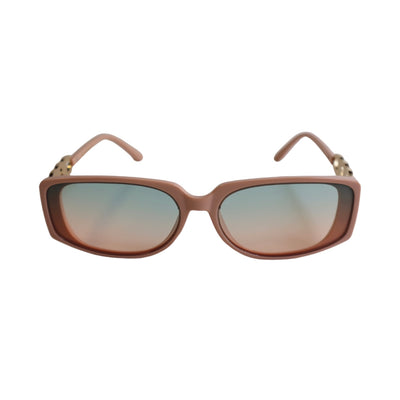 Woman's VG Designer Luxury Chain Design ROSE GOLD Rectangle Frames BLACK lens