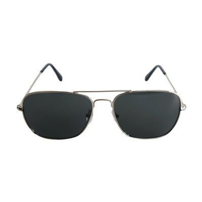 AIR FORCE AVIATOR SERIES SILVER Color Metal Frames Sunglasses w/ BLACK Lens