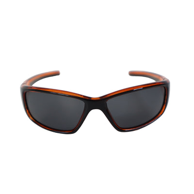NITROGEN ORANGE Transparent Acrylic Flat Nose Sunglasses w/BLACK Polarized Lens