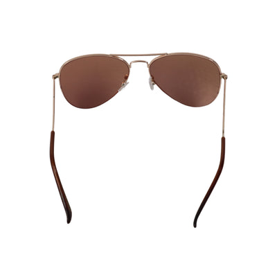 AIR FORCE AVIATOR SERIES ROSE GOLD Color Metal Frames Sunglasses w/ ROSE Lens