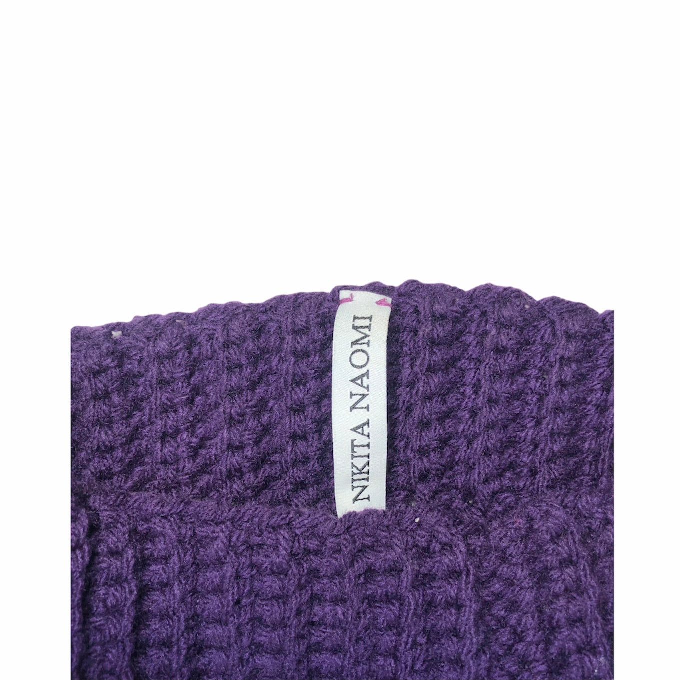 Nikita Naomi Handmade Purple Crochet Beanie