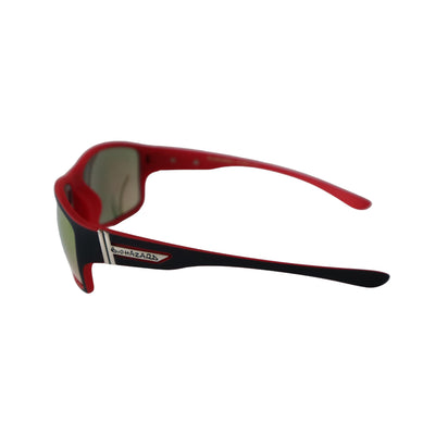 BIOHAZARD UV400 CE Shock Resistant RED Frame Sunglasses w/ Reflective Lens