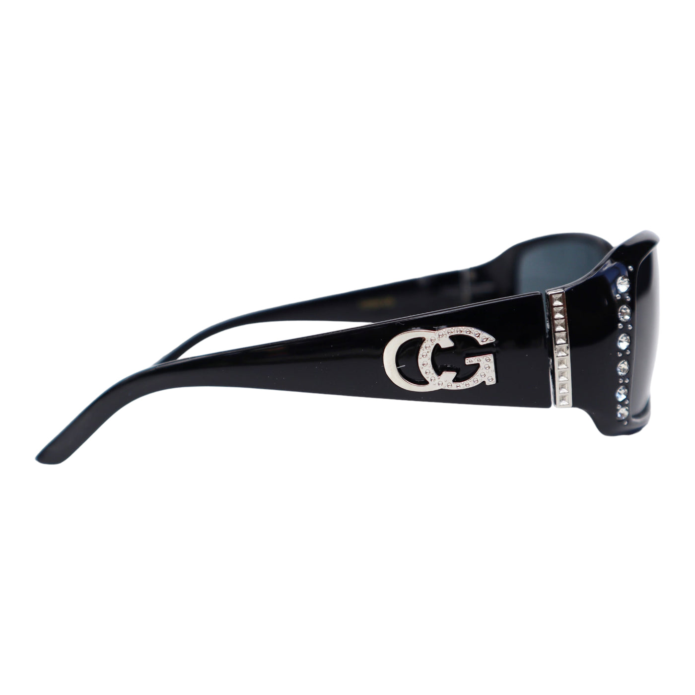 VG Women's Rhinestone Sunglasses Black Frame with Black Lens